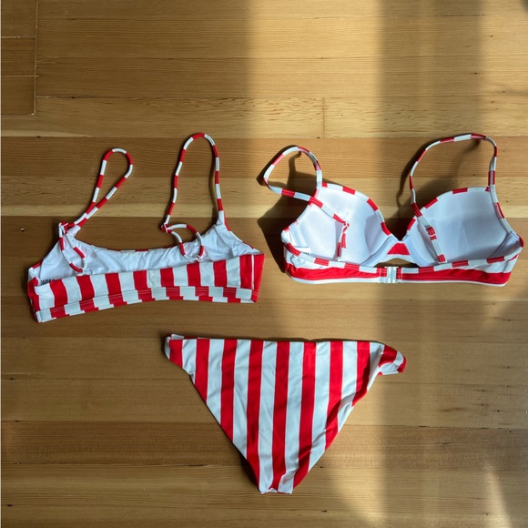 INC Swim red and white striped (3 pieces) - Picture 2 of 3